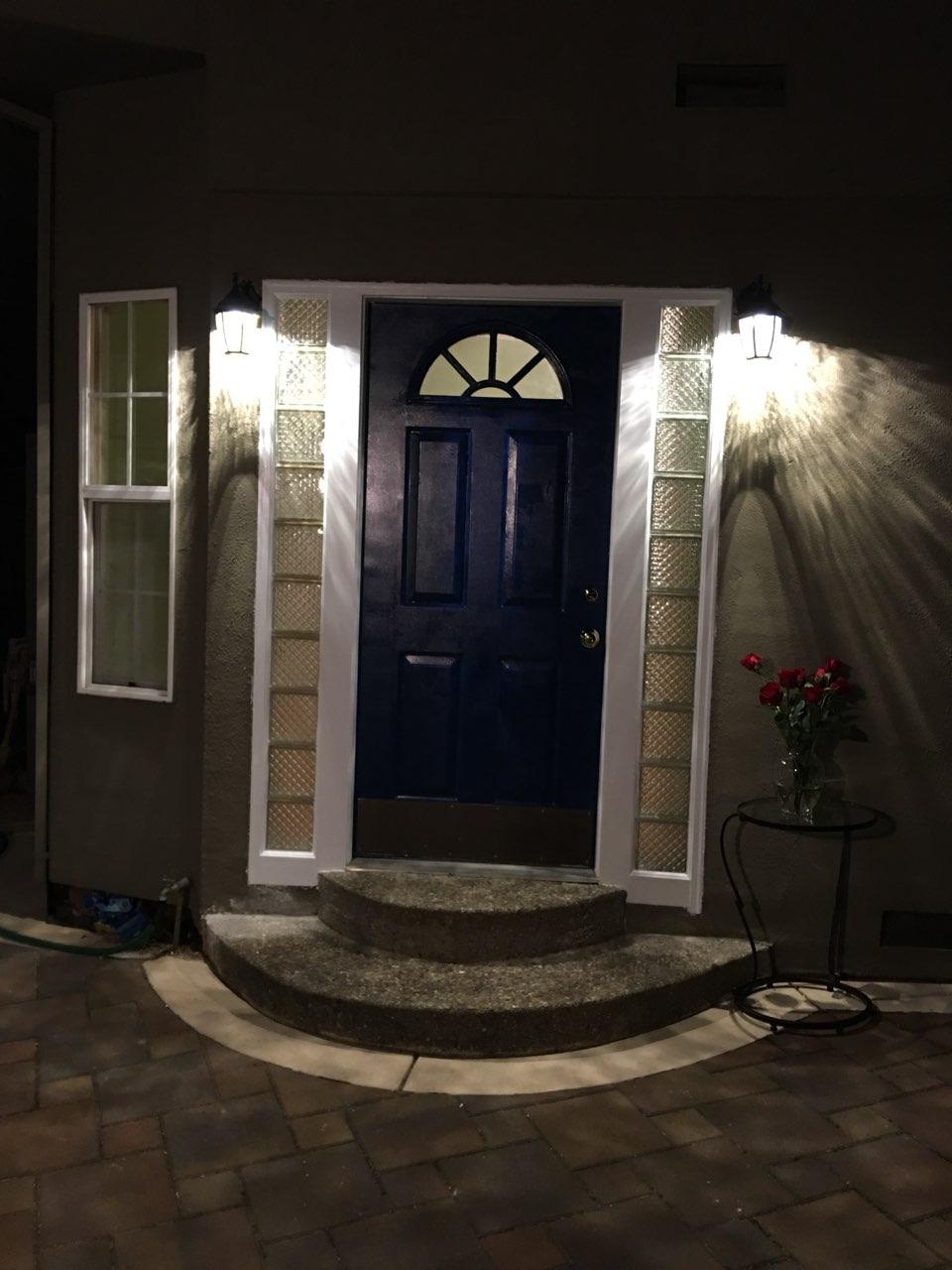 Front Door at night